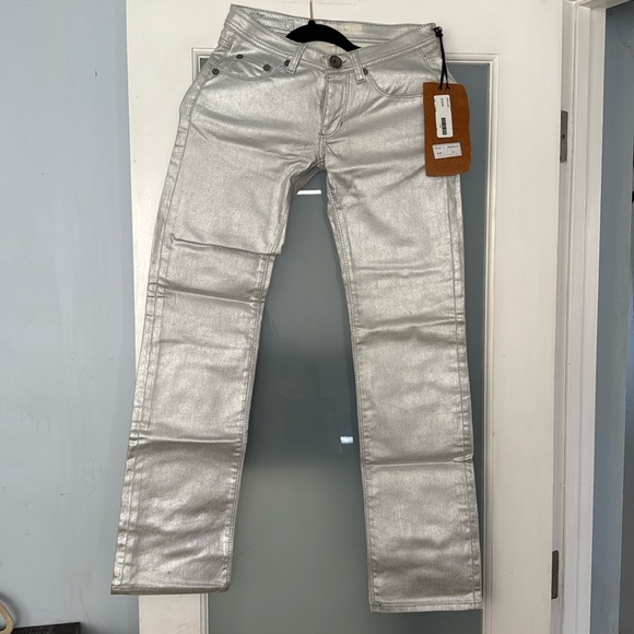 M Blue silver skinny jeans - Picture 1 of 6